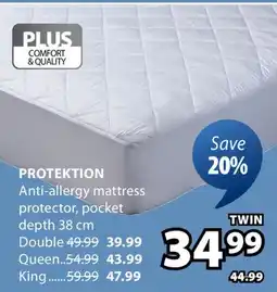 JYSK PROTEKTION Anti-allergy mattress offer