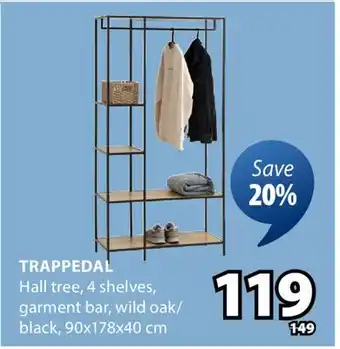 JYSK Trappedal Hall tree offer