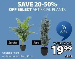 JYSK Sander / Ripa Artificial potted plant offer