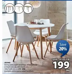 JYSK Jegind Dining table offer