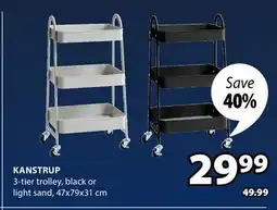 JYSK Kanstrup 3-tier trolley offer