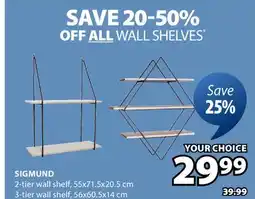 JYSK Sigmund 2-tier wall shelf offer
