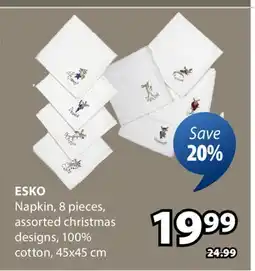 JYSK ESKO Napkin offer