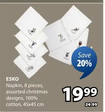 JYSK ESKO Napkin offer