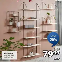 JYSK Hejlsminde 6-tier wall shelf offer