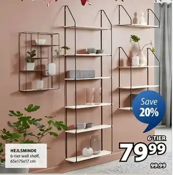JYSK Hejlsminde 6-tier wall shelf offer
