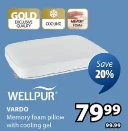 JYSK Vardo Memory foam pillow with cooling gel offer
