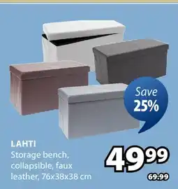 JYSK LAHTI Storage bench offer