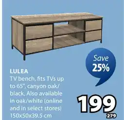 JYSK LULEA TV bench, fits TVs up to 65,canyon offer