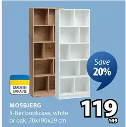 JYSK Mosbjerg 5-tier bookcase offer