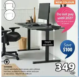 JYSK SVANEKE Height adjustable desk offer