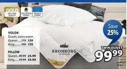 JYSK VOLDA Duvet, extra warm,PILLOW offer