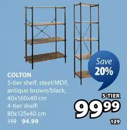 JYSK Colton 5-tier shelf offer
