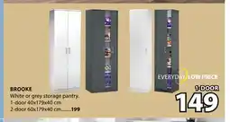 JYSK BROOKE White or grey storage pantry offer