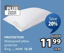 JYSK Protektion Waterproof pillow protector offer