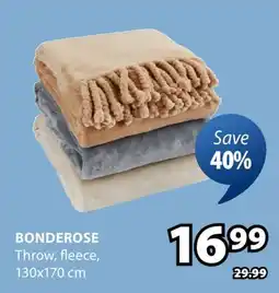 JYSK BONDEROSE Throw, fleece offer