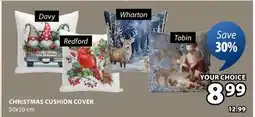 JYSK DAVY,REDFORD,WHARTON,TOBIN CHRISTMAS CUSHION COVER offer