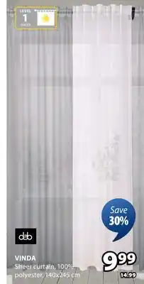 JYSK Vinda Sheer curtain offer