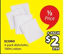 JYSK Econo 4-pack dishcloths offer