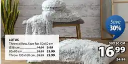 JYSK Lotus Throw pillow offer