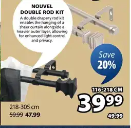 JYSK NOUVEL DOUBLE ROD KIT offer