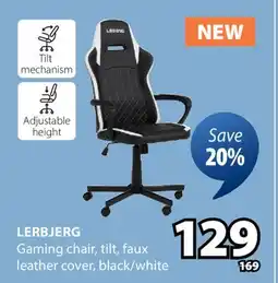 JYSK LERBJERG Gaming chair tilt faux cover offer