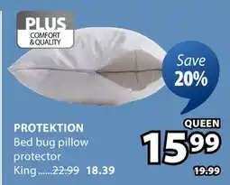 JYSK Protektion Bed bug pillow protector offer
