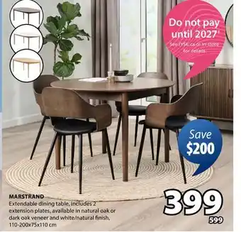 JYSK MARSTRAND Extendable dining table offer