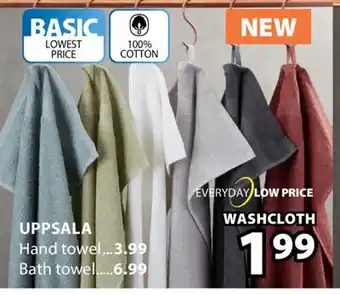 JYSK Uppsala Washcloth offer