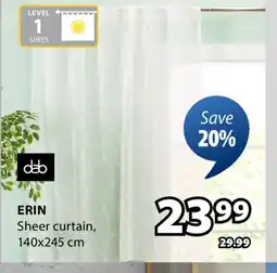 JYSK Erin Sheer curtain offer