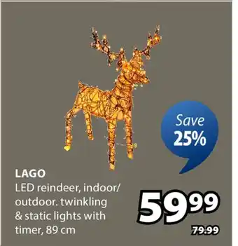 JYSK Lago LED reindeer offer