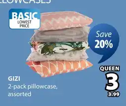 JYSK Gizi 2-pack pillowcase offer