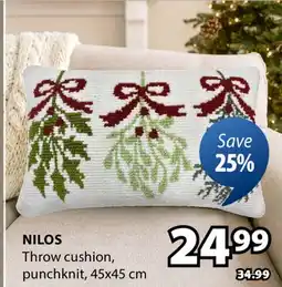 JYSK NILOS Throw cushion punchknit offer