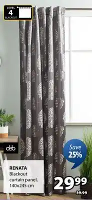 JYSK RENATA Blackout curtain panel offer