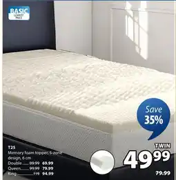 JYSK T25 Memory foam topper offer