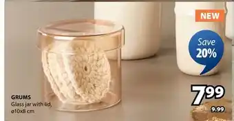 JYSK Grums Glass jar with lid offer