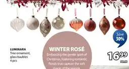 JYSK Luminara Tree Ornament, glass baubles offer