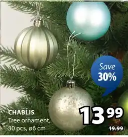 JYSK CHABLIS Tree ornament offer