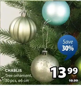 JYSK CHABLIS Tree ornament offer