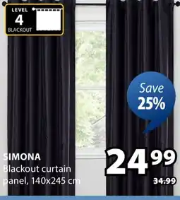 JYSK Simona Blackout curtain panel offer