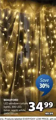 JYSK Beauford LED window curtain lights offer