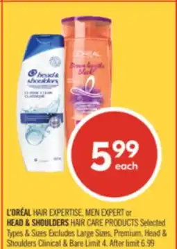 Shoppers Drug Mart L'ORÉAL HAIR EXPERTISE, MEN EXPERT or HEAD & SHOULDERS HAIR CARE PRODUCTS offer