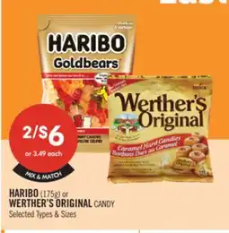 Shoppers Drug Mart HARIBO (1.75g) or WERTHER'S ORIGINAL CANDY offer