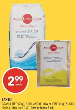 Shoppers Drug Mart LANTIC GRANULATED (2kg), BRILLIANT YELLOW or ICING (1kg) SUGAR offer