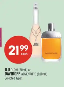 Shoppers Drug Mart JLO GLOW (50mL) or DAVIDOFF ADVENTURE (100mL) offer