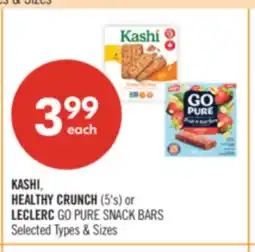Shoppers Drug Mart KASHI,HEALTHY CRUNCH (5's) or LECLERC GO PURE SNACK BARS offer