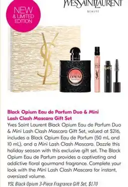 Shoppers Drug Mart YSL Black Opium 3-Piece Fragrance Gift Set offer