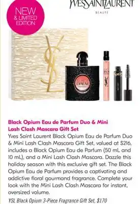 Shoppers Drug Mart YSL Black Opium 3-Piece Fragrance Gift Set offer