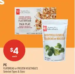 Shoppers Drug Mart PC FLATBREAD or FROZEN VEGETABLES offer