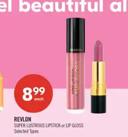 Shoppers Drug Mart REVLON SUPER LUSTROUS LIPSTICK or LIP GLOSS offer